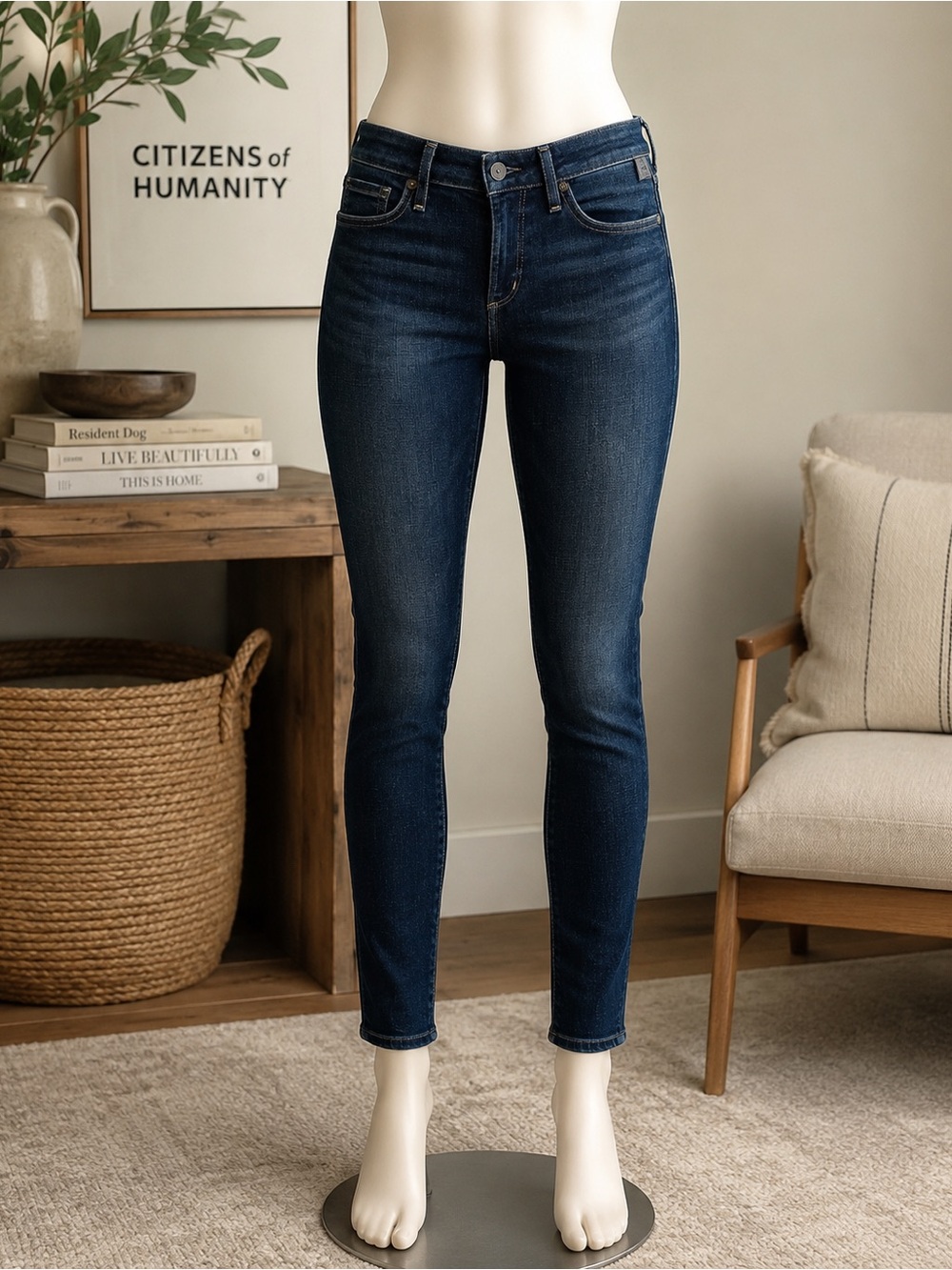 Citizens of Humanity Dark Wash Skinny Jeans Women’s 27 Mid Rise Stretch